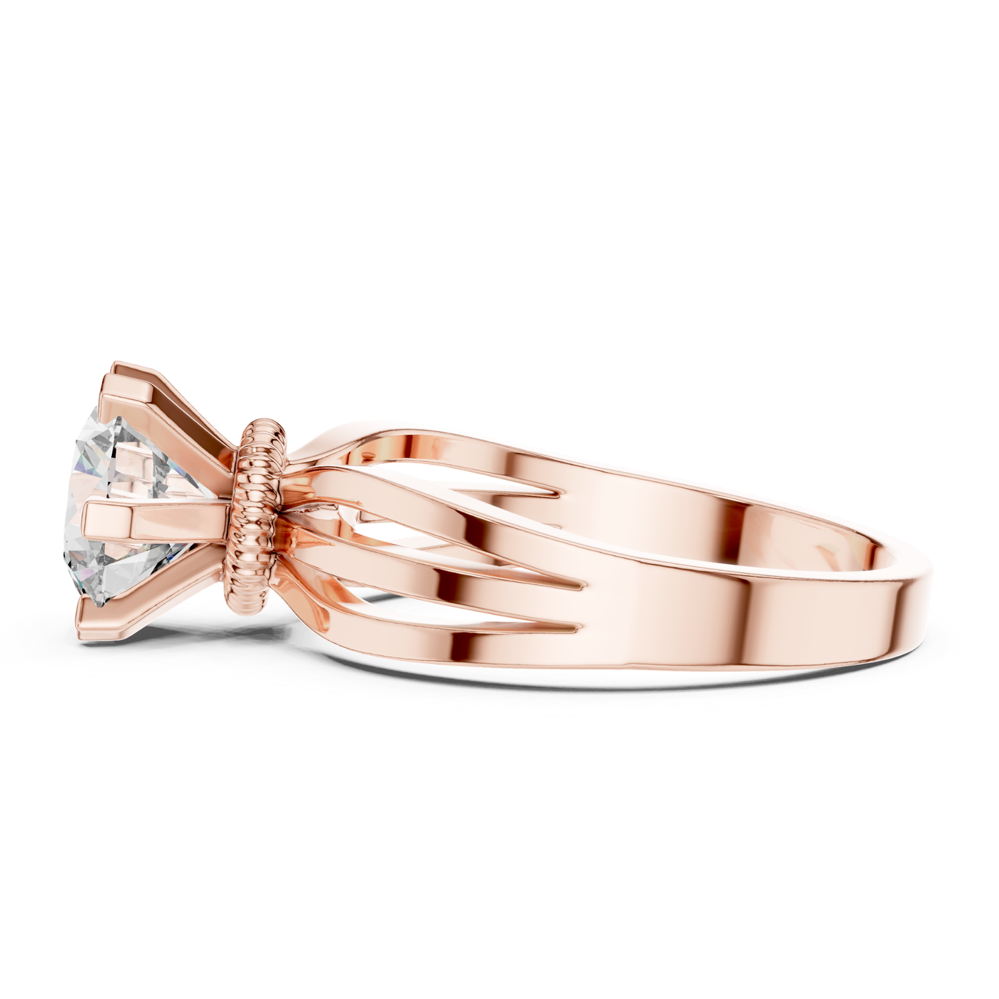 Round Diamond Layered Band Ring | Fine 18K 14K 10K Gold Luxe