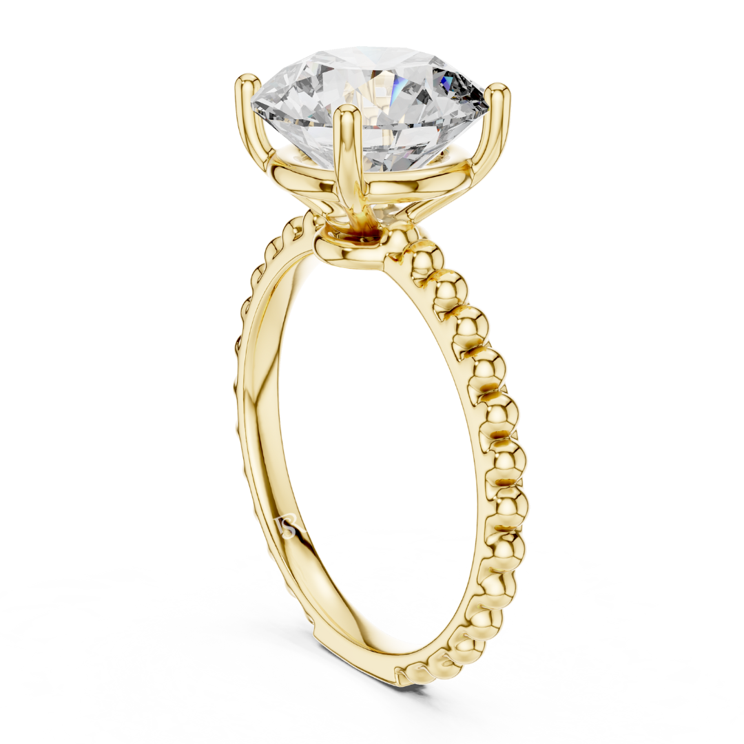 Bead band solitaire diamond ring side view
Solitaire diamond ring bead band profile
Round solitaire diamond ring bead shank
Beaded band solitaire diamond ring side
Classic solitaire diamond ring bead band
Bridal solitaire diamond ring bead detail
Fine solitaire diamond ring beaded side
Bead style solitaire diamond ring profile
Solitaire diamond ring bead band design
Elegant solitaire diamond ring side view