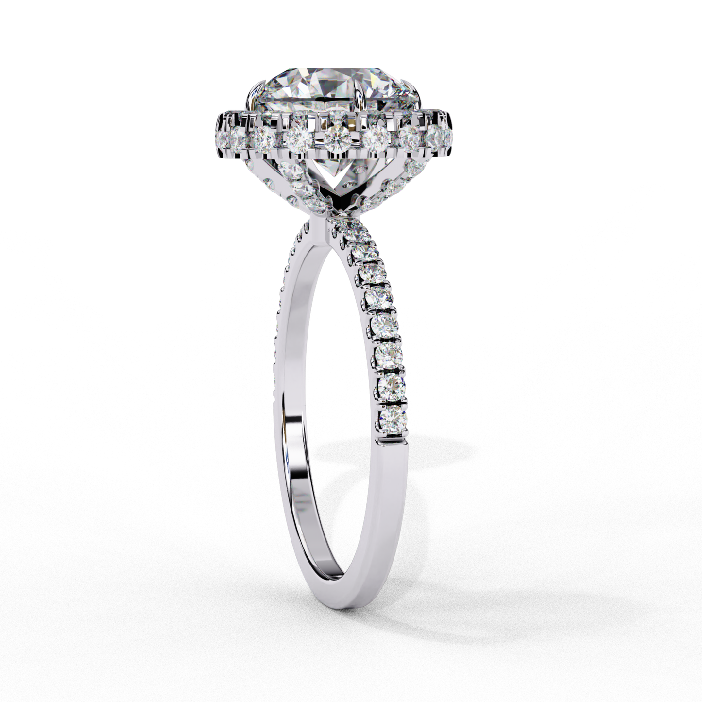 Halo ring with pave diamonds
Round diamond halo with band diamonds
Elegant halo ring with side stones
White gold halo setting with pave diamonds
Pave band with center diamond halo
Diamond halo ring with diamond shank
Halo ring with diamonds on the band
Round diamond halo with pave accents
Shinning halo ring with pave details
Diamond ring with halo and pave band