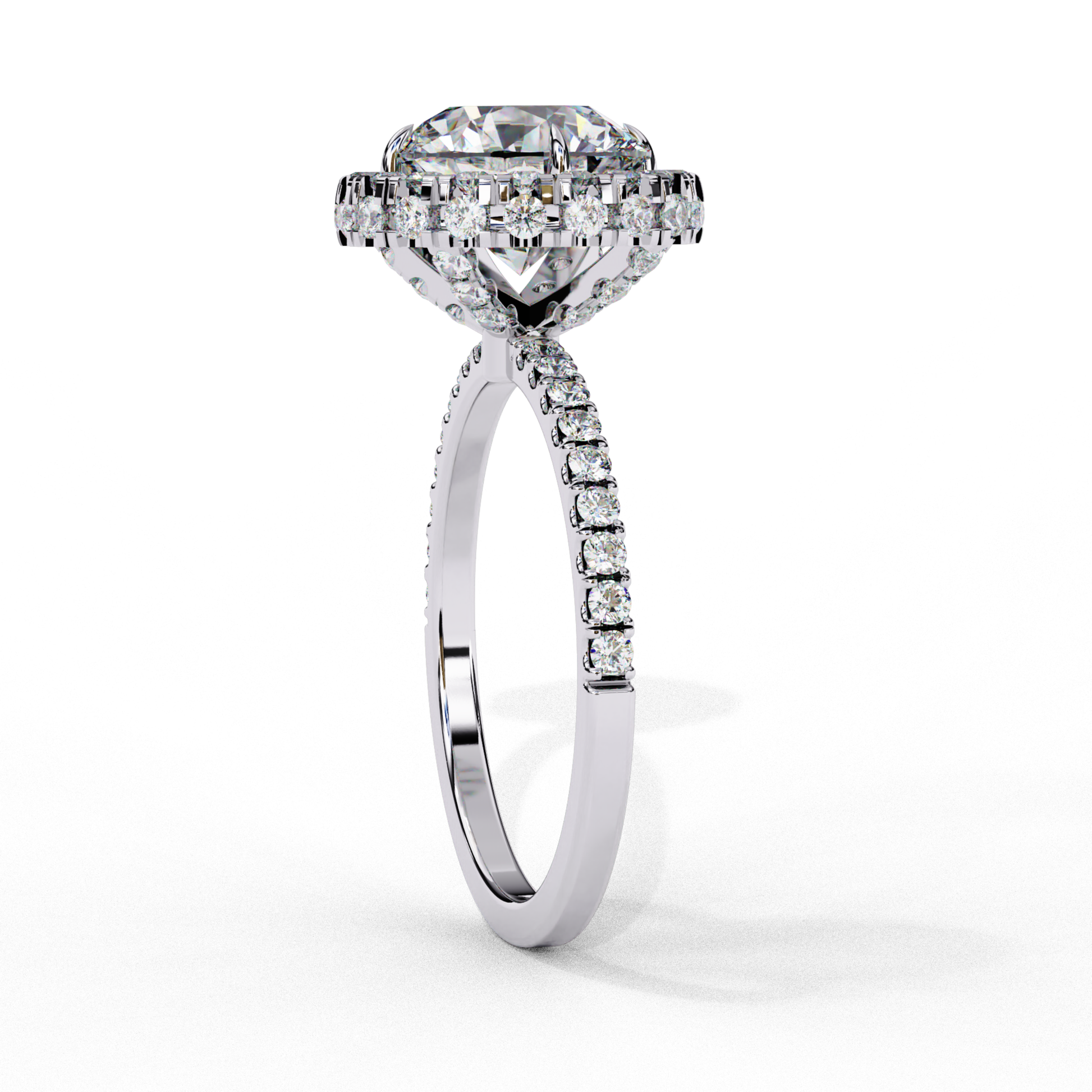 Halo ring with pave diamonds
Round diamond halo with band diamonds
Elegant halo ring with side stones
White gold halo setting with pave diamonds
Pave band with center diamond halo
Diamond halo ring with diamond shank
Halo ring with diamonds on the band
Round diamond halo with pave accents
Shinning halo ring with pave details
Diamond ring with halo and pave band