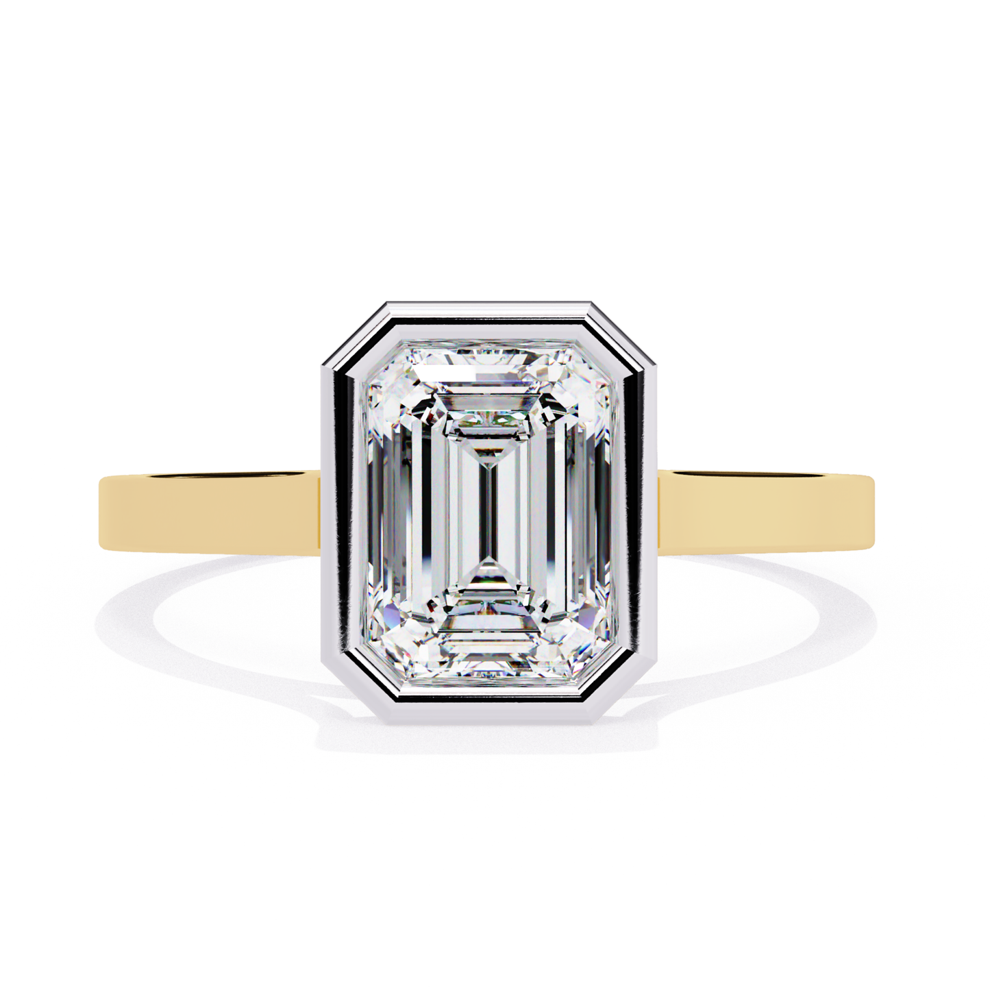 Emerald cut diamond ring front view
Gold band emerald diamond ring
Emerald shape diamond engagement ring
Solitaire emerald diamond ring
Emerald diamond ring clean design
Gold engagement ring emerald cut
Emerald diamond ring studio view
Fine emerald cut diamond ring
Emerald diamond ring minimal style
Gold band emerald diamond jewelry