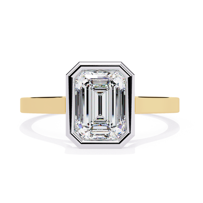 Emerald cut diamond ring front view
Gold band emerald diamond ring
Emerald shape diamond engagement ring
Solitaire emerald diamond ring
Emerald diamond ring clean design
Gold engagement ring emerald cut
Emerald diamond ring studio view
Fine emerald cut diamond ring
Emerald diamond ring minimal style
Gold band emerald diamond jewelry