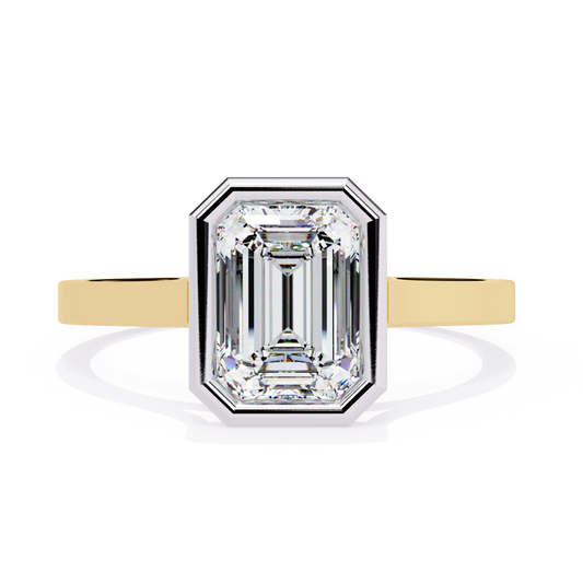 Emerald cut diamond ring front view
Gold band emerald diamond ring
Emerald shape diamond engagement ring
Solitaire emerald diamond ring
Emerald diamond ring clean design
Gold engagement ring emerald cut
Emerald diamond ring studio view
Fine emerald cut diamond ring
Emerald diamond ring minimal style
Gold band emerald diamond jewelry