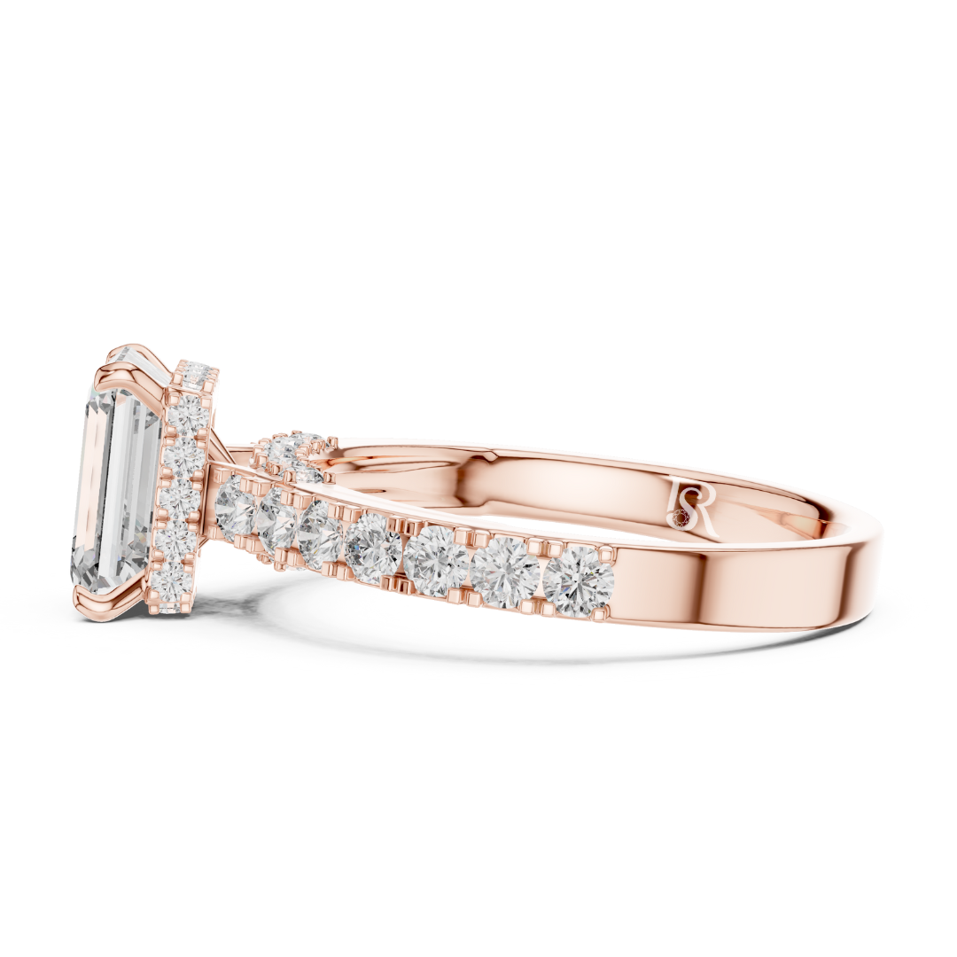 Emerald cut diamond ring rose gold pave setting
Rose gold ring emerald cut diamond pave stones
Emerald cut diamond rose gold pave design
Rose gold emerald cut diamond ring pave detail
Emerald cut diamond ring rose gold side stones
Rose gold diamond ring emerald cut pave style
Emerald cut diamond rose gold ring with stones
Rose gold ring emerald cut diamond side stones
Emerald cut diamond rose gold classic setting
Rose gold emerald cut diamond ring design