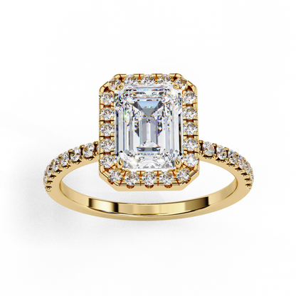 merald stone ring
Ring with emerald front view
Rectangular stone halo ring
Band ring with stone
Emerald ring design
Halo pattern ring
Centre stone front view
Classic stone ring
Emerald ring band
Fine ring with stone