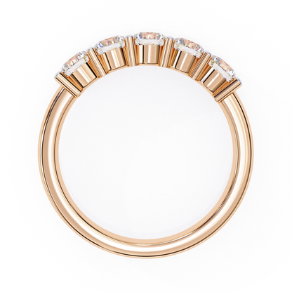 Rose gold ring with five oval stones
Five stone rose gold ring
Simple rose gold band with five stones
Elegant five stone band
Close up of a five stone ring
Five oval stones in a rose gold band
Rose gold ring with five diamonds
Shiny rose gold band with five stones
Stylish five stone ring
Beautiful rose gold ring with five stones