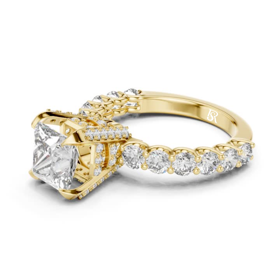 Geometric diamond ring yellow gold

Yellow gold geometric diamond ring side view
Geometric diamond ring with round side stones
Yellow gold diamond ring angled view
Geometric diamond ring detailed gold setting
Yellow gold diamond ring band stones
Geometric diamond ring close side view
Yellow gold diamond ring fine detail
Geometric diamond ring luxury band
Yellow gold diamond ring product view