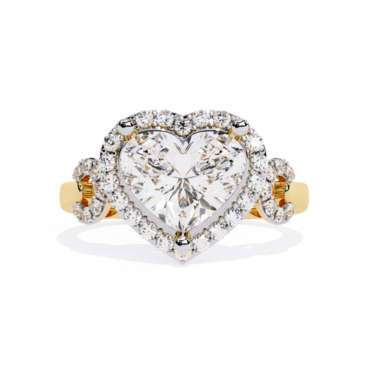 Heart diamond gold ring
Gold ring with heart diamond
Heart shape diamond ring
Diamond heart ring front view
Gold heart center ring
Heart diamond ring design
Gold band heart diamond
Heart diamond ring close view
Diamond ring with heart center
Gold heart diamond jewellery