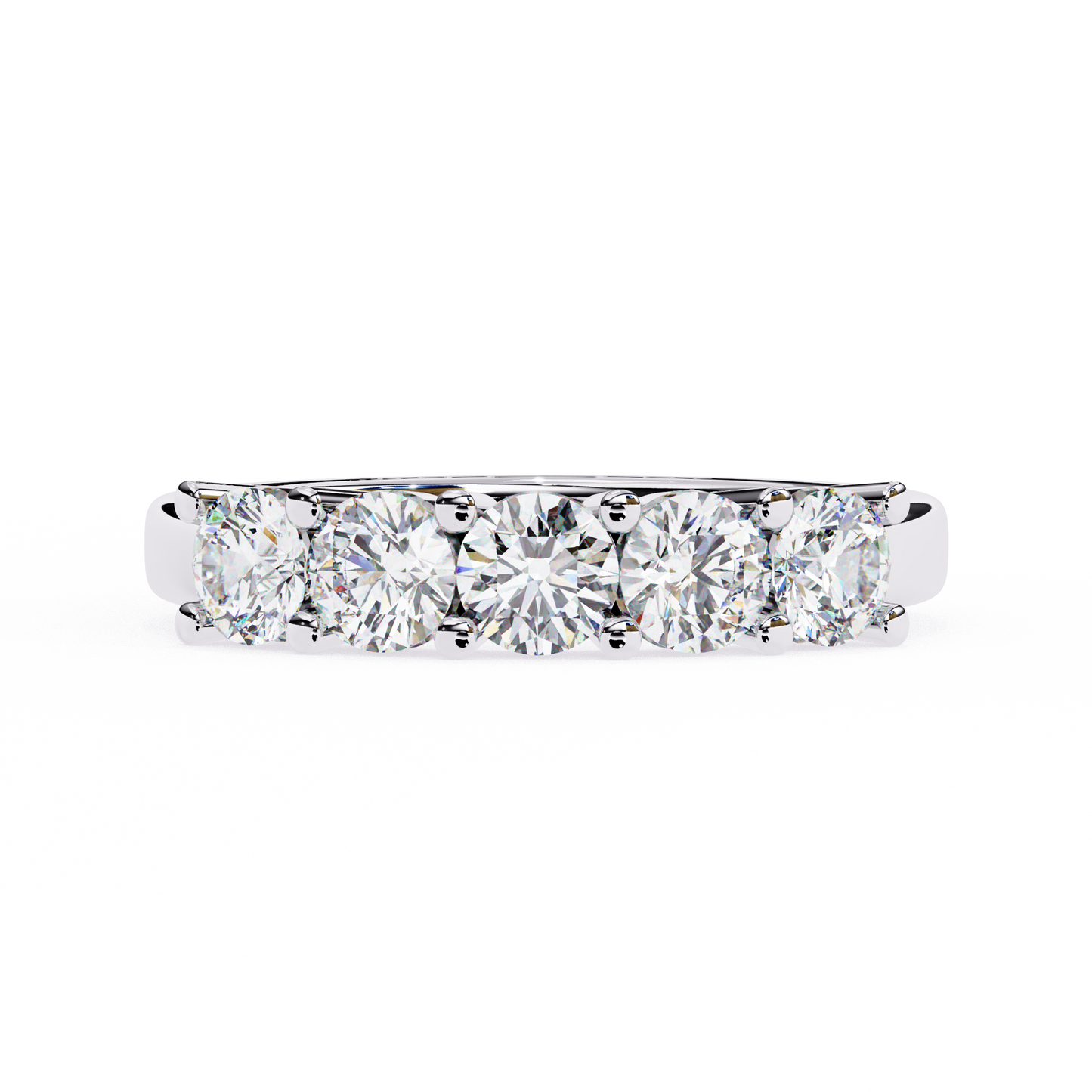 Opulent Aura Diamond Band in White Gold