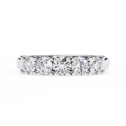 Opulent Aura Diamond Band in White Gold