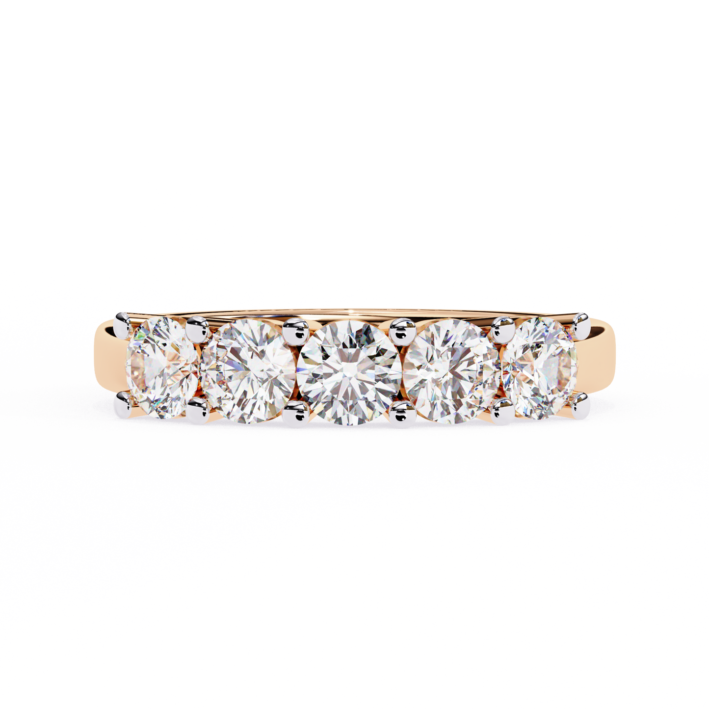 Opulent Aura Diamond Band in Rose Gold