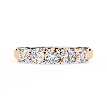 Opulent Aura Diamond Band in Rose Gold