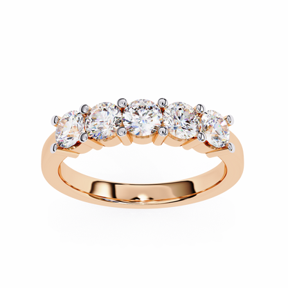 Opulent Aura Diamond Band in Rose Gold