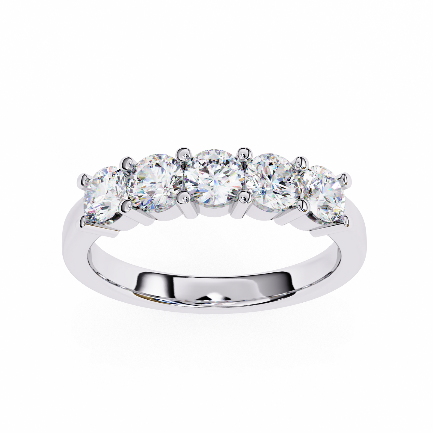 Opulent Aura Diamond Band in White Gold