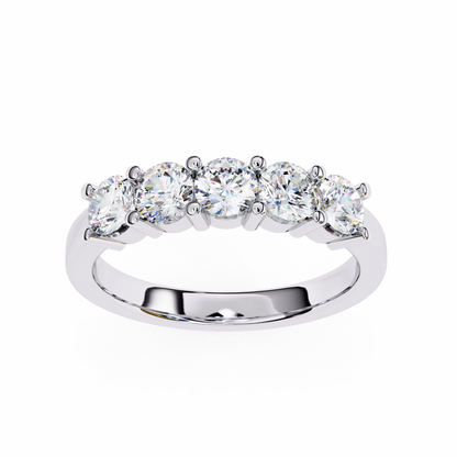 Opulent Aura Diamond Band in White Gold