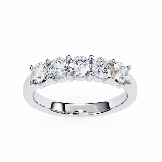 Opulent Aura Diamond Band in White Gold