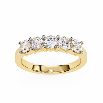 Opulent Aura Diamond Band in Yellow Gold