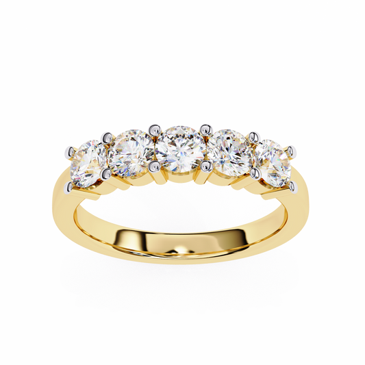 Opulent Aura Diamond Band in Yellow Gold