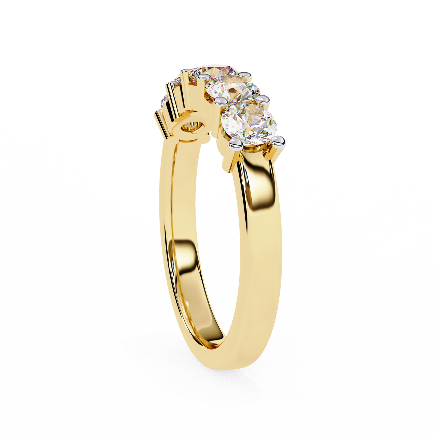 Opulent Aura Diamond Band in Yellow Gold