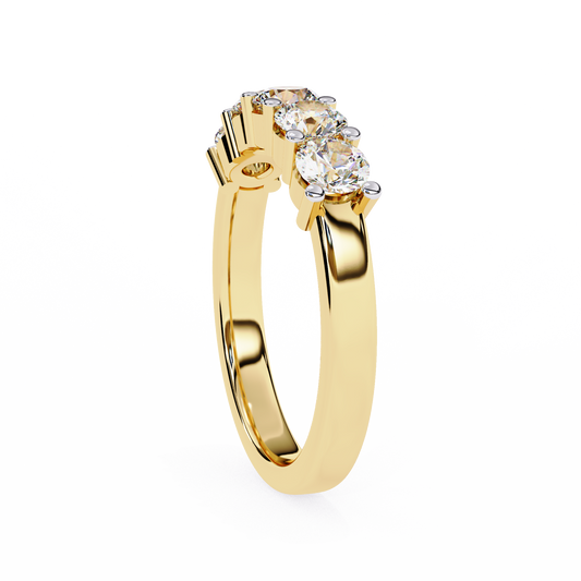 Opulent Aura Diamond Band in Yellow Gold