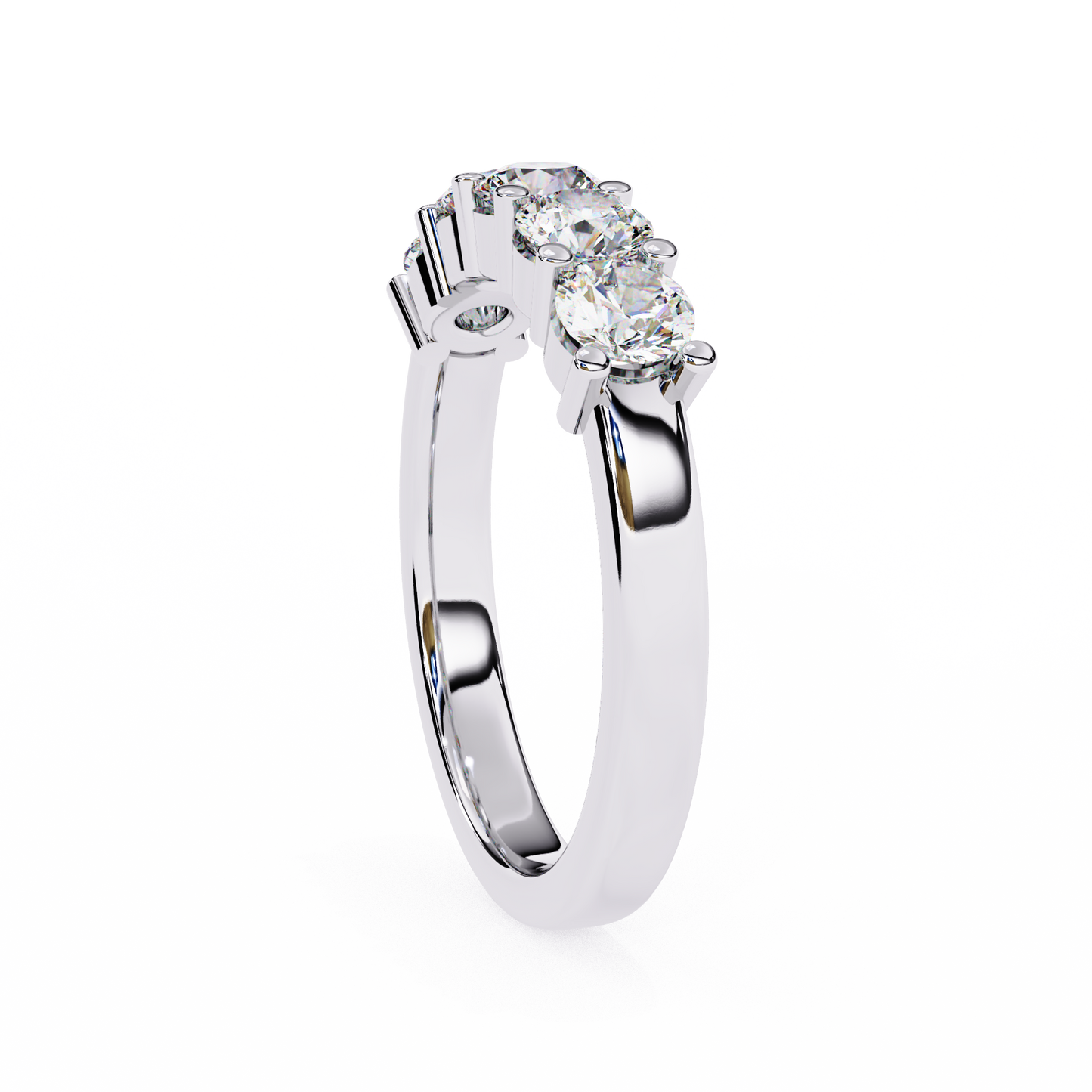 Opulent Aura Diamond Band in White Gold
