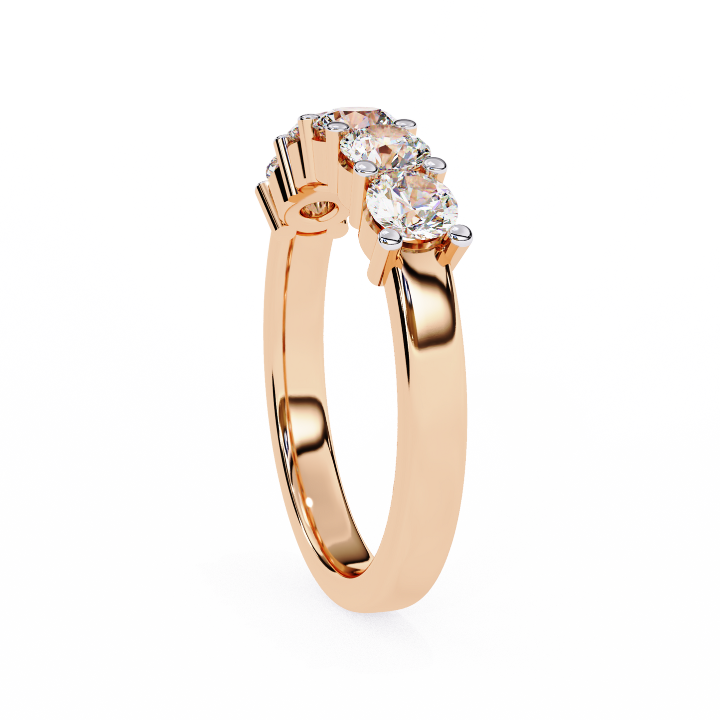 Opulent Aura Diamond Band in Rose Gold