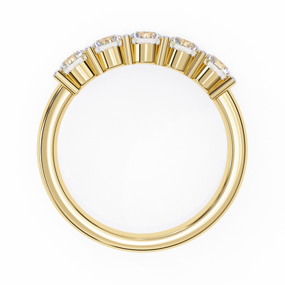 Opulent Aura Diamond Band in Yellow Gold