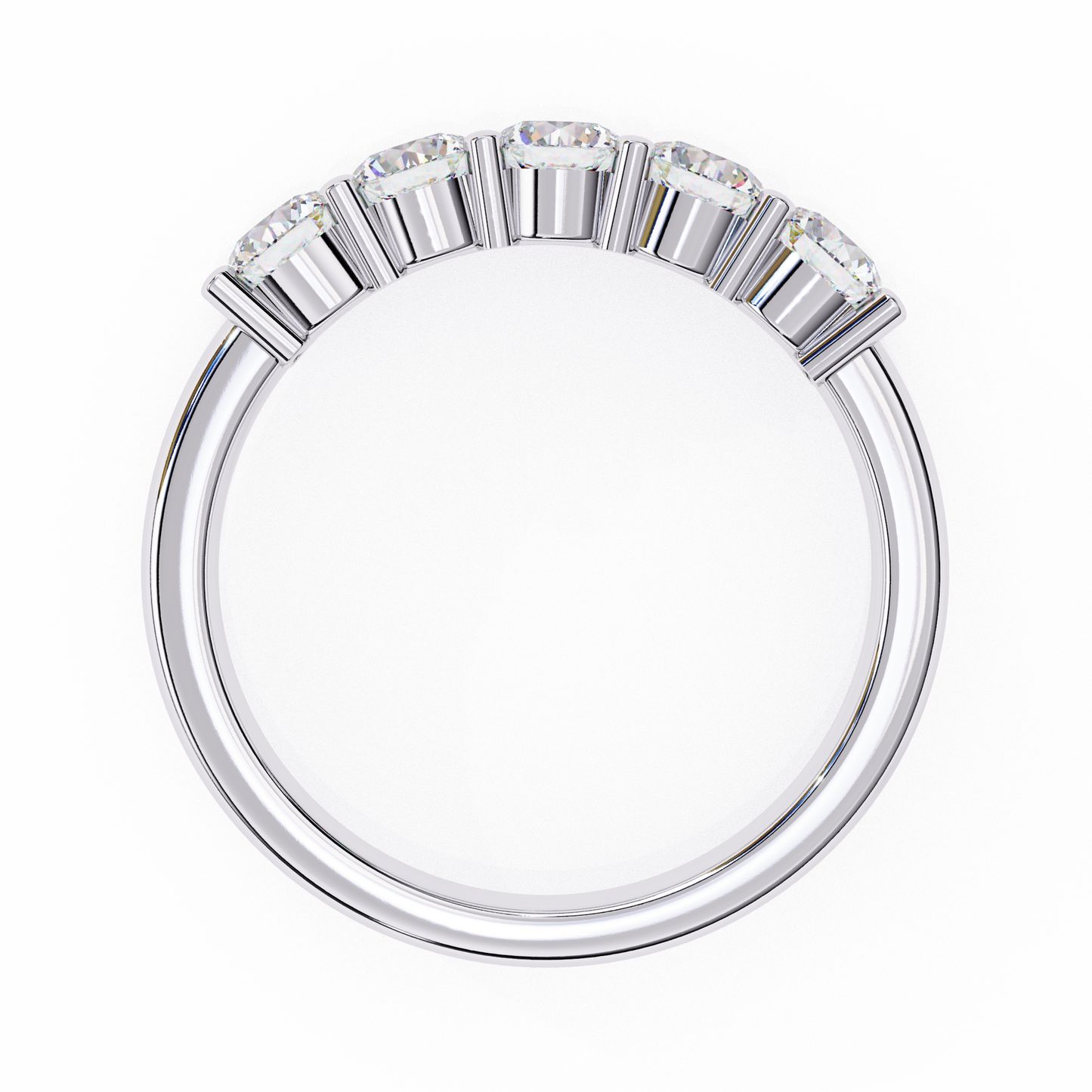 Opulent Aura Diamond Band in White Gold