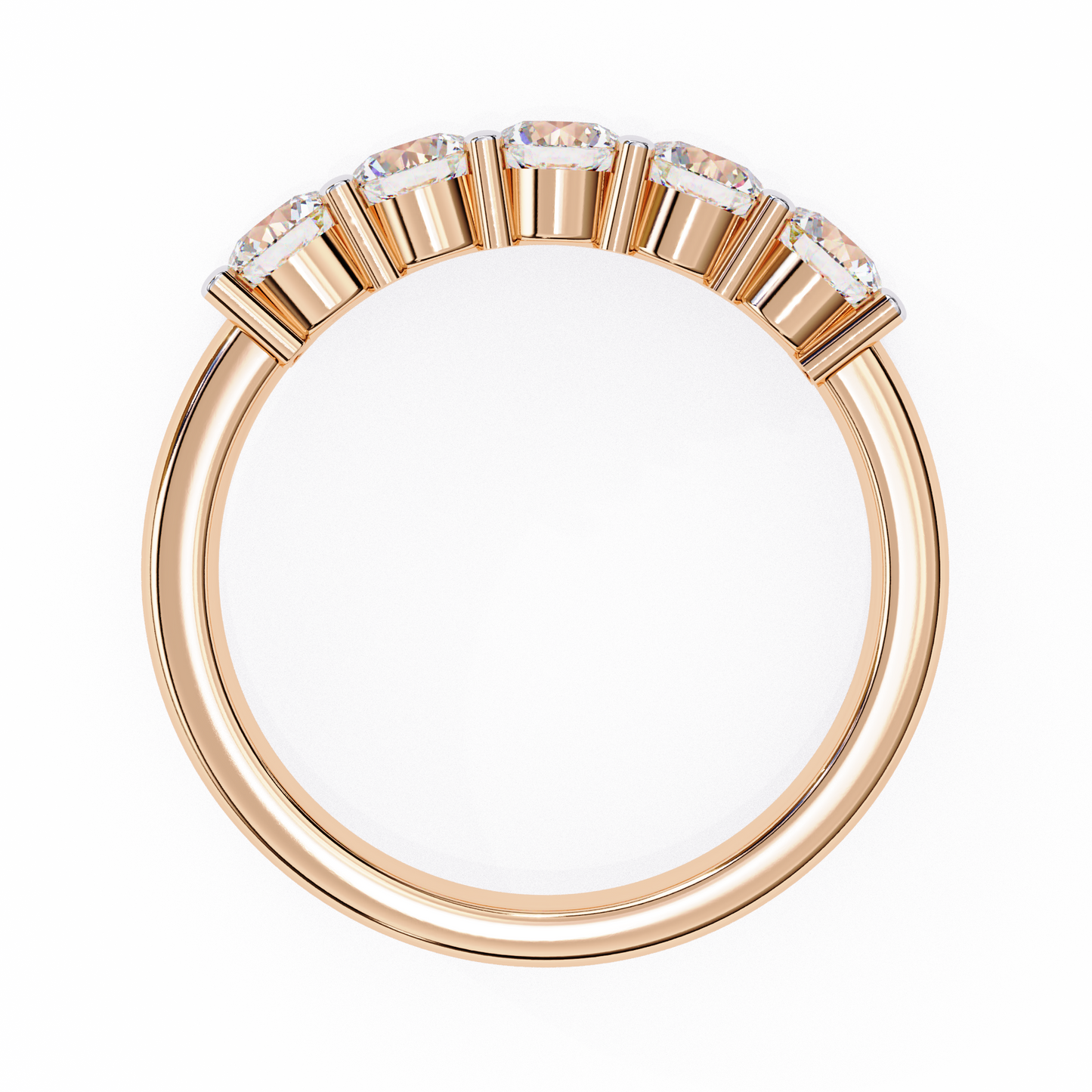 Opulent Aura Diamond Band in Rose Gold