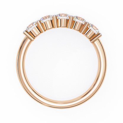 Opulent Aura Diamond Band in Rose Gold