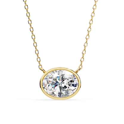 Radiant Aura Lab Grown Diamond Pendant with Chain