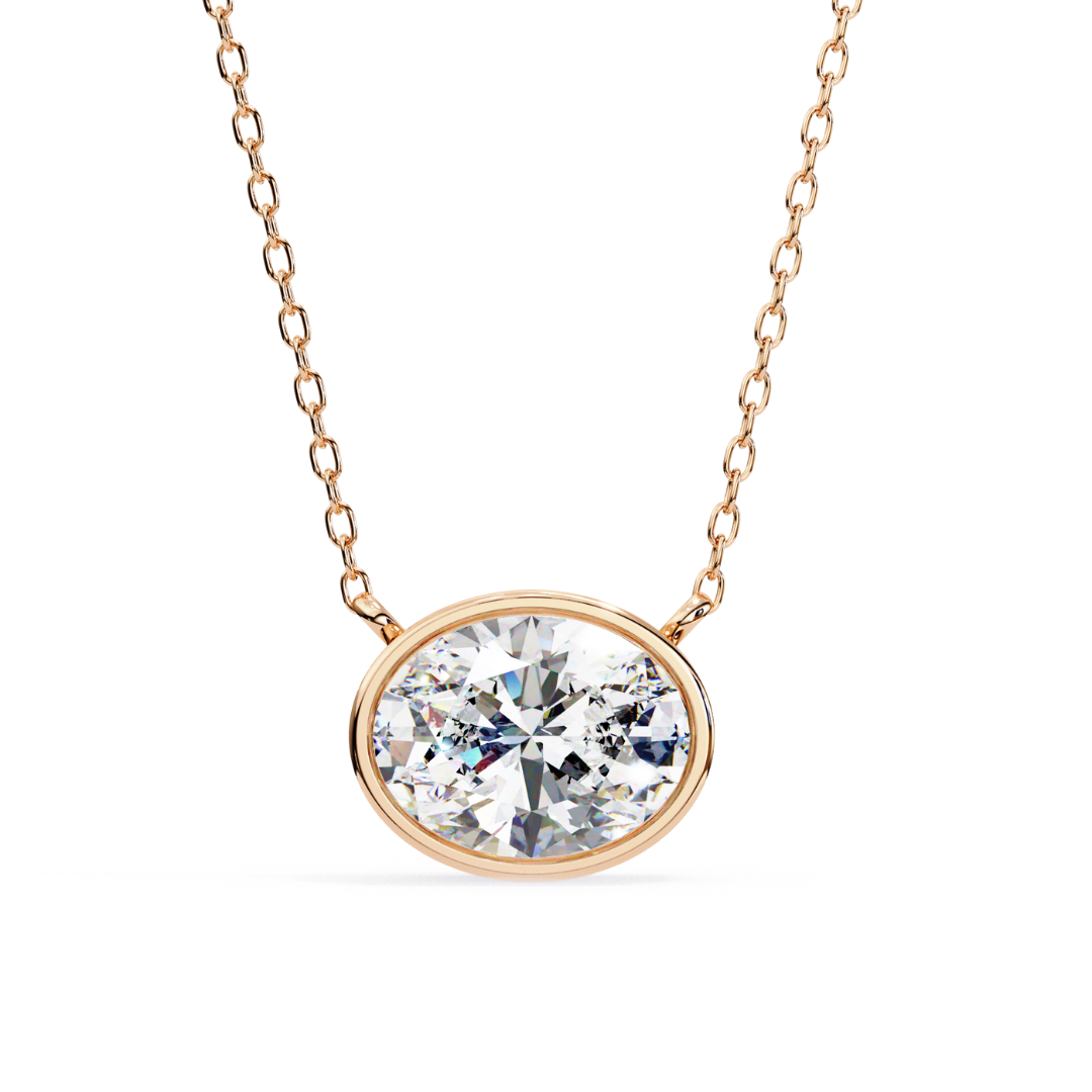 Radiant Aura Lab Grown Diamond Pendant with Chain