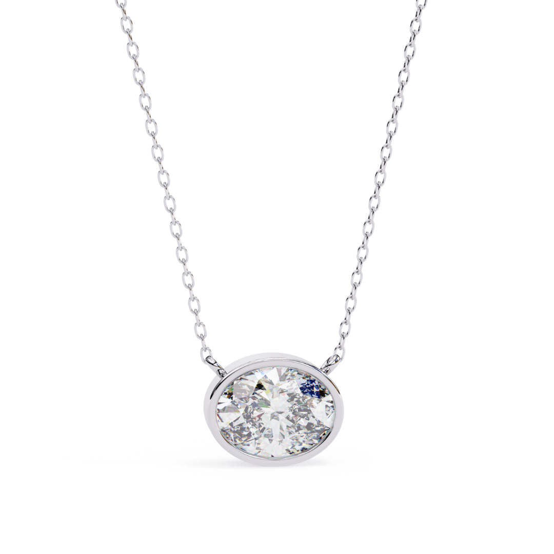 Radiant Aura Lab Grown Diamond Pendant with Chain