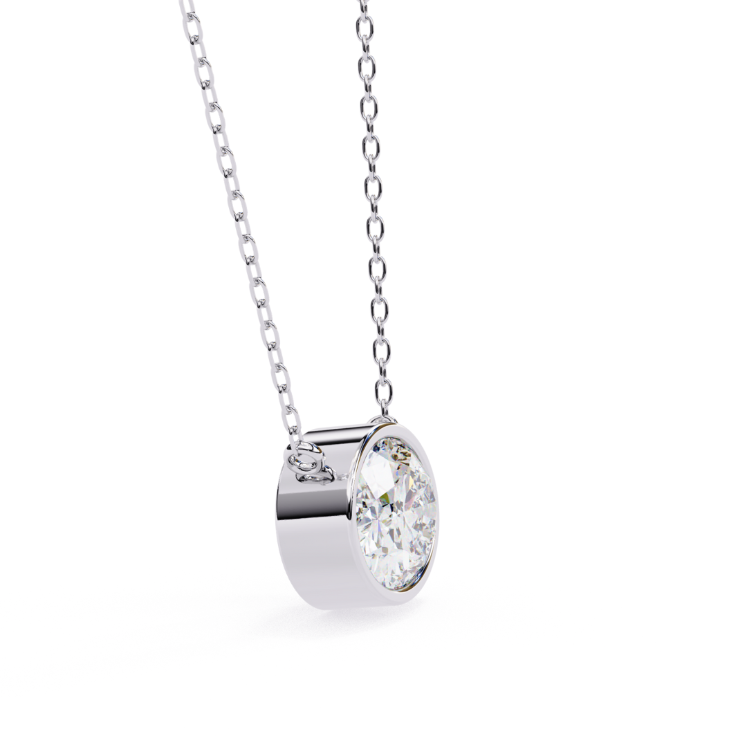 Radiant Aura Lab Grown Diamond Pendant with Chain