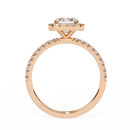 Elegance Crown Diamond Ring in  Rose Gold