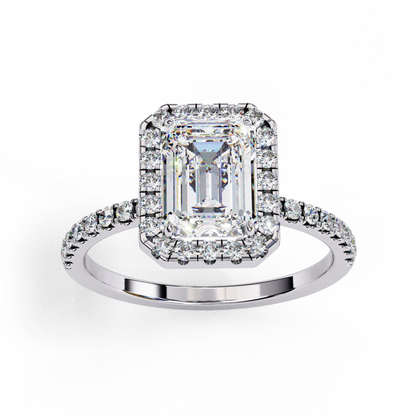 Elegance Crown Diamond Ring in White Gold