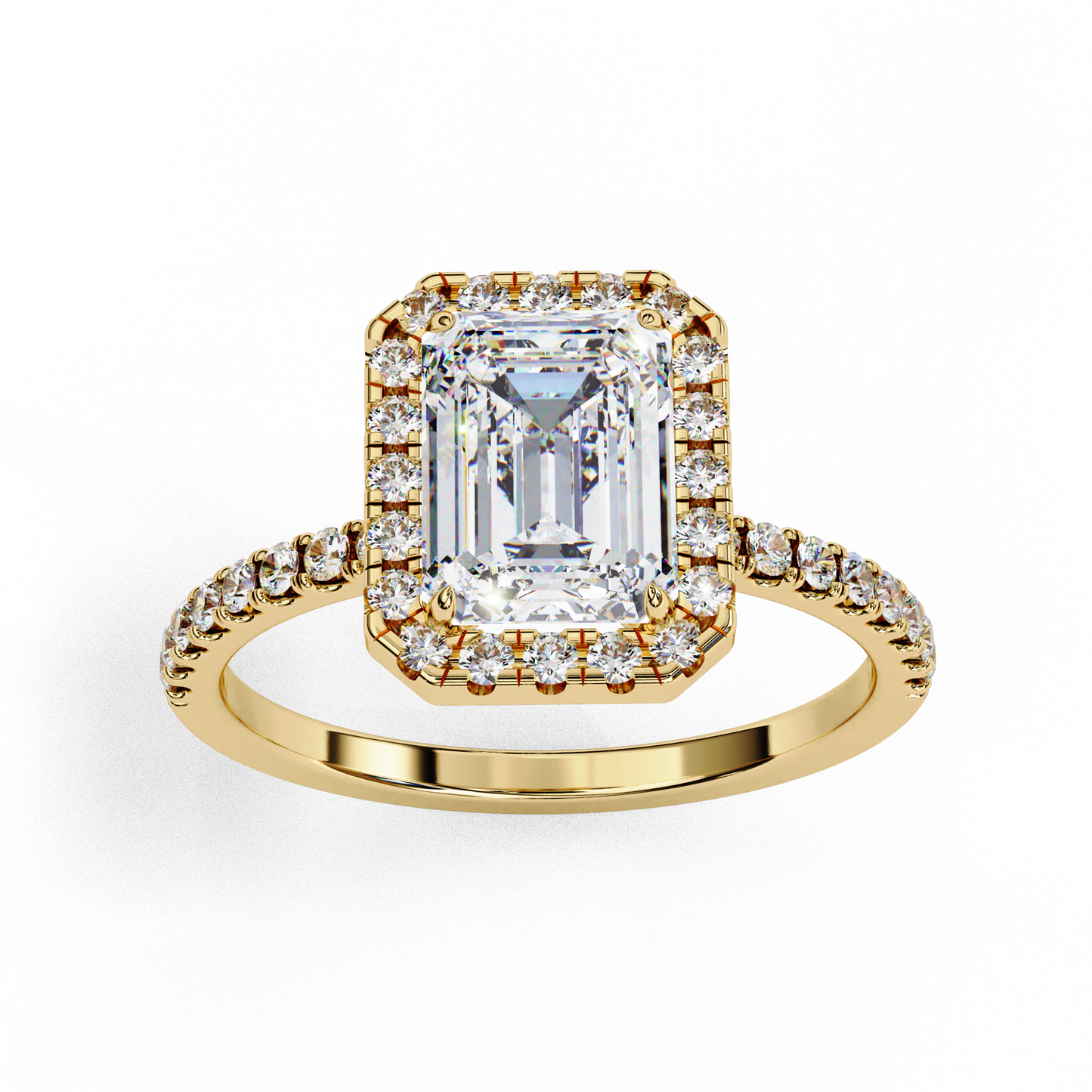 Elegance Crown Diamond Ring in Yellow Gold