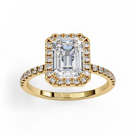 Elegance Crown Diamond Ring in Yellow Gold