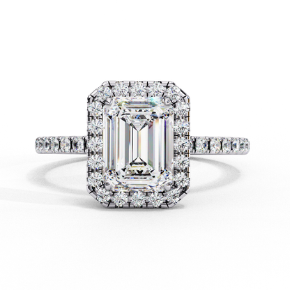 Elegance Crown Diamond Ring in White Gold