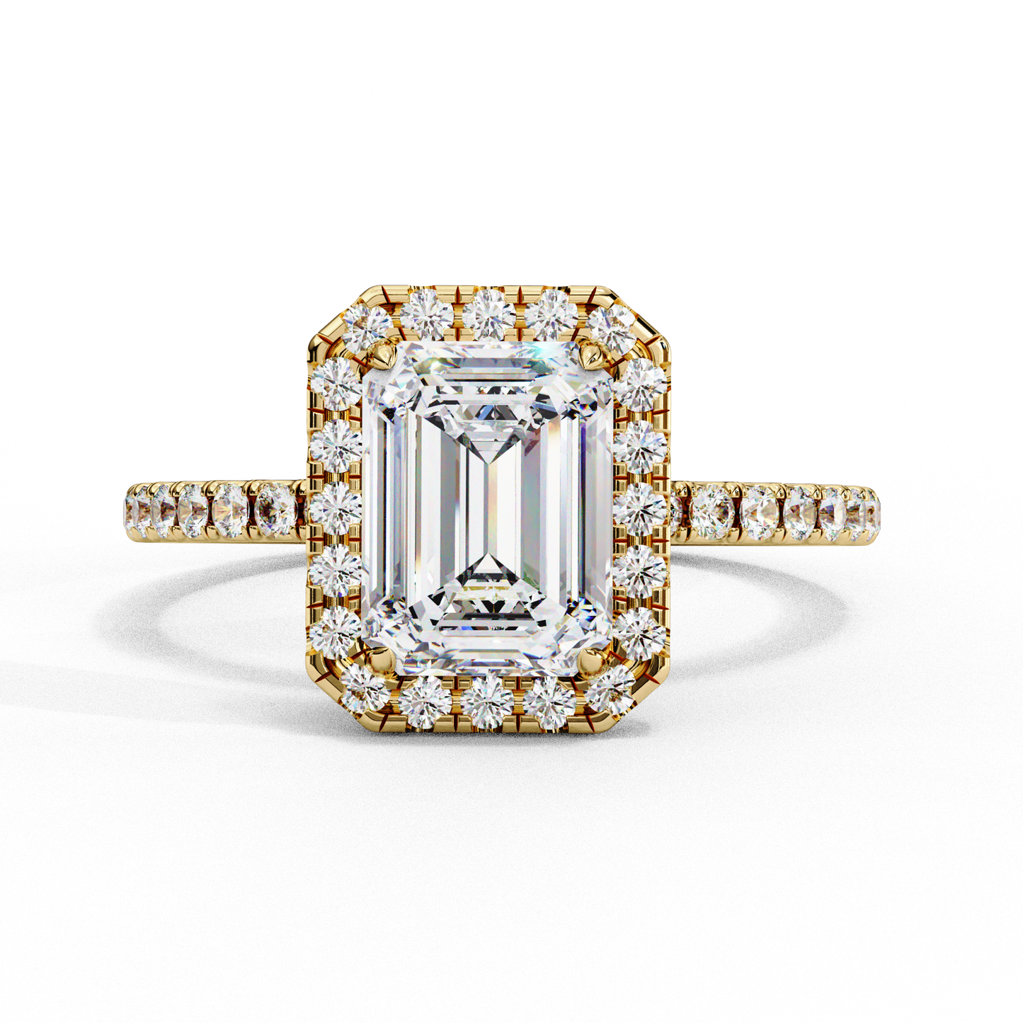 Elegance Crown Diamond Ring in Yellow Gold