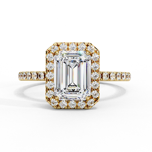 Elegance Crown Diamond Ring in Yellow Gold