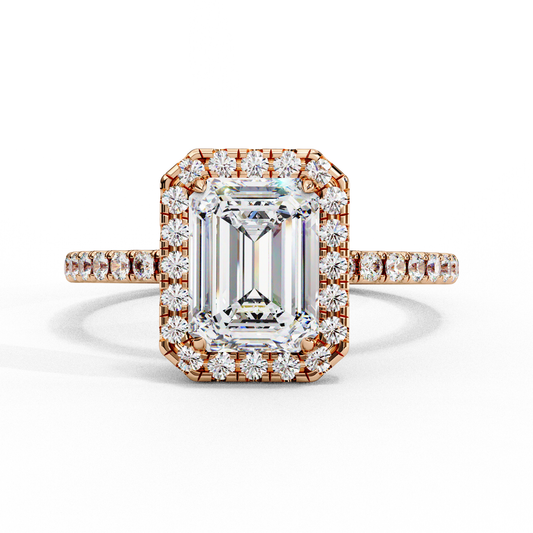 Elegance Crown Diamond Ring in  Rose Gold