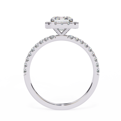 Elegance Crown Diamond Ring in White Gold