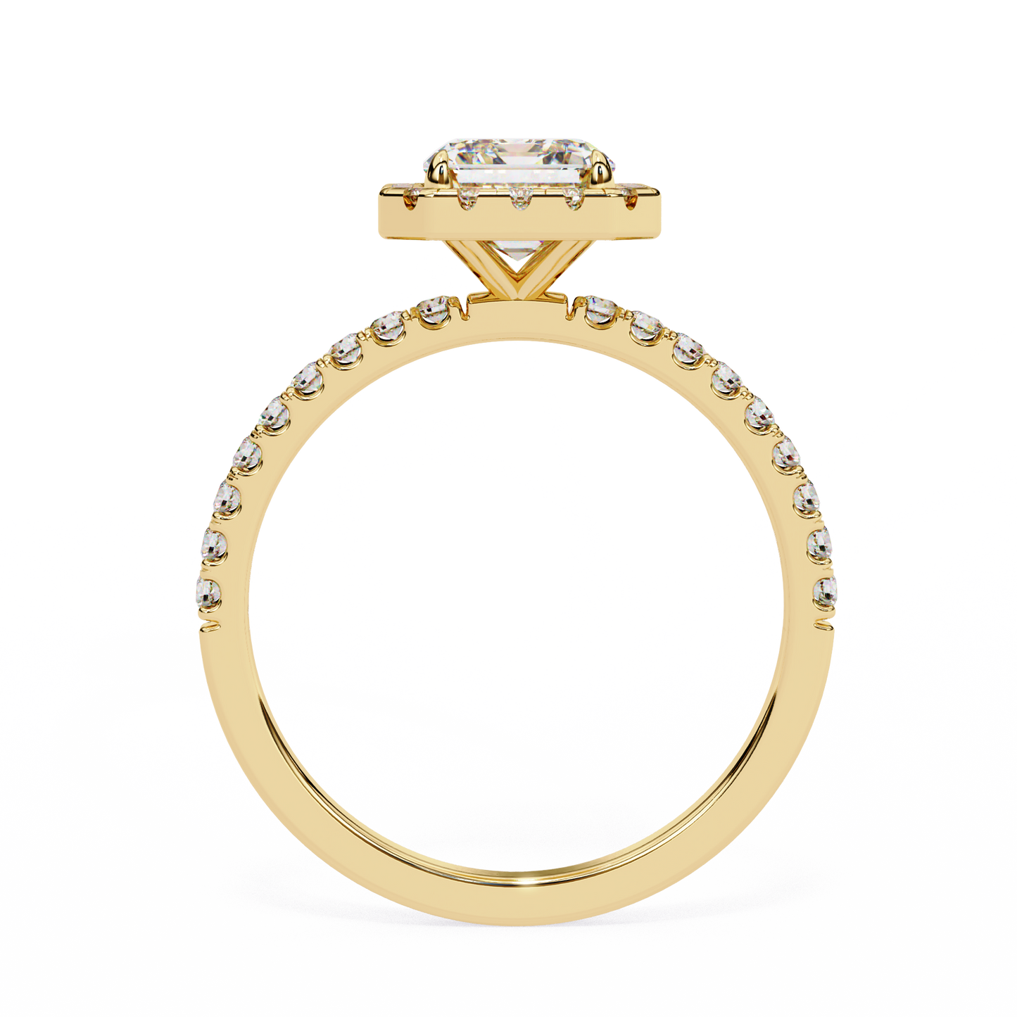 Elegance Crown Diamond Ring in Yellow Gold