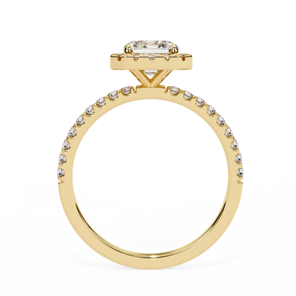 Elegance Crown Diamond Ring in Yellow Gold