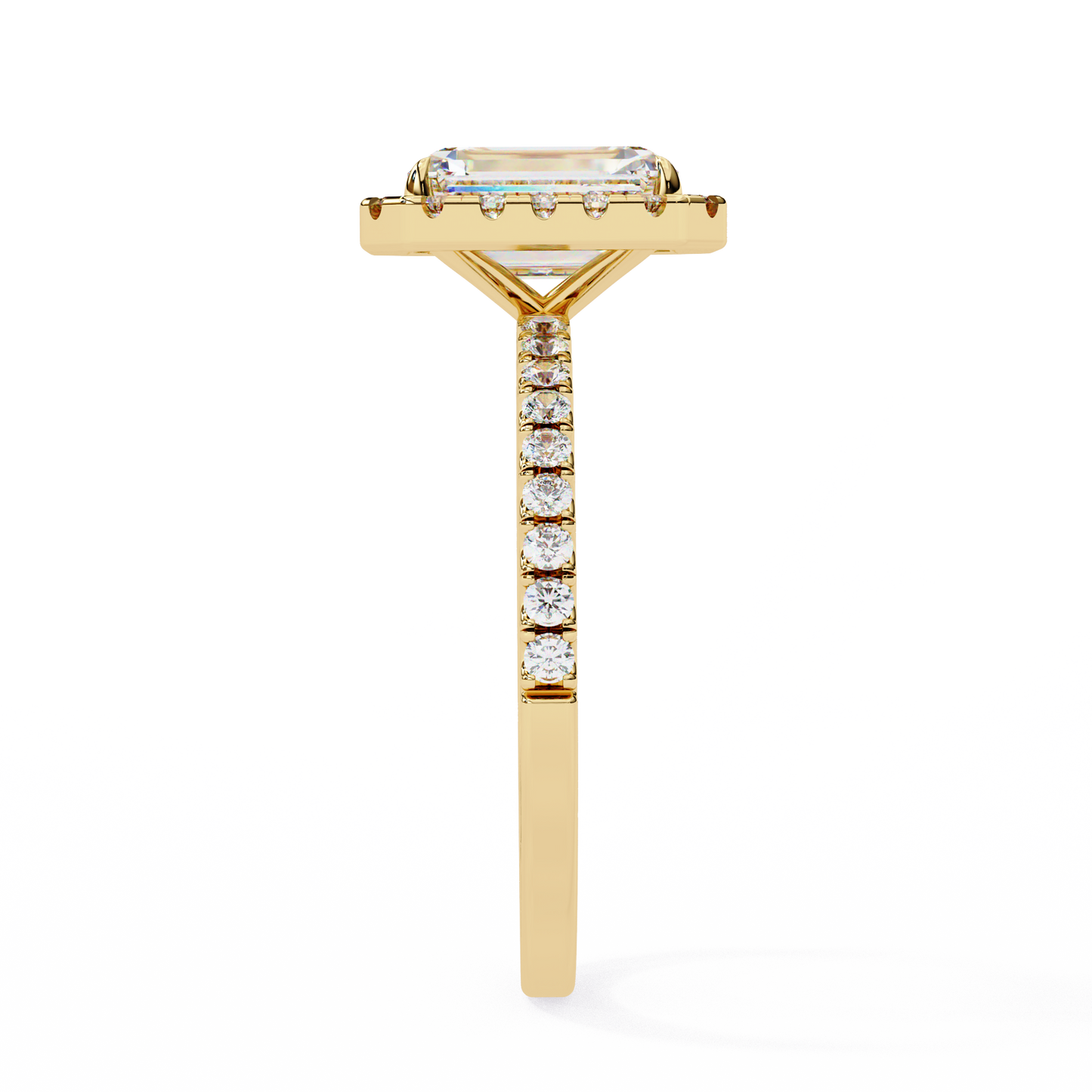 Elegance Crown Diamond Ring in Yellow Gold