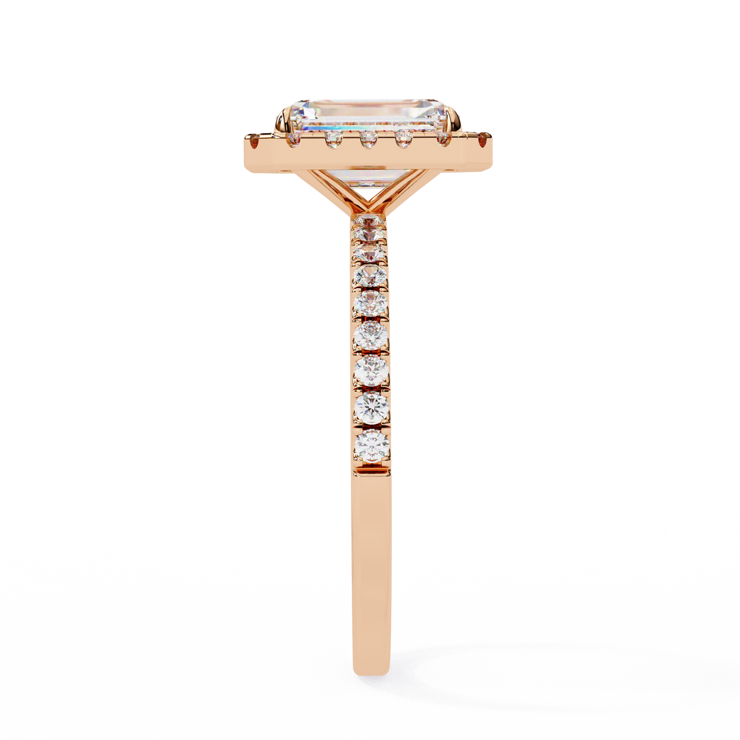 Elegance Crown Diamond Ring in  Rose Gold