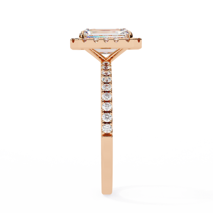 Elegance Crown Diamond Ring in  Rose Gold