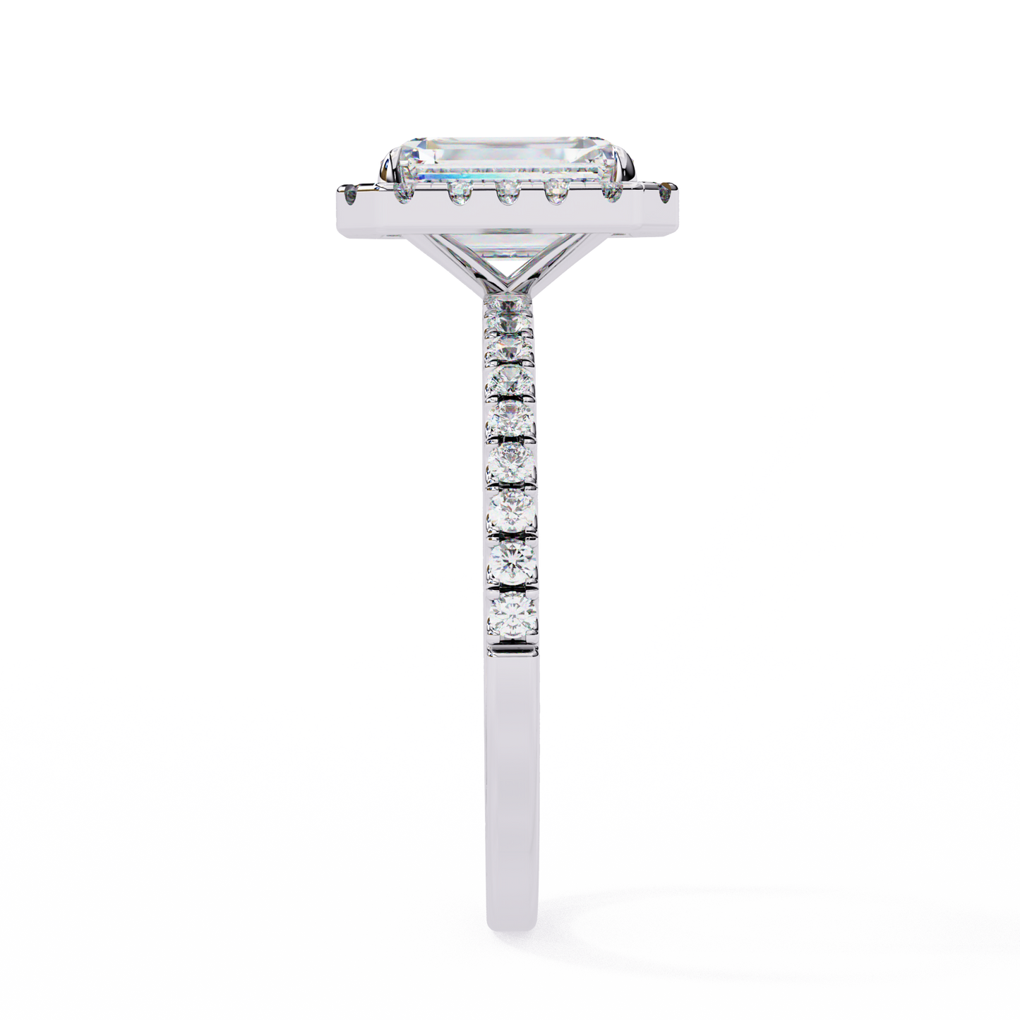 Elegance Crown Diamond Ring in White Gold