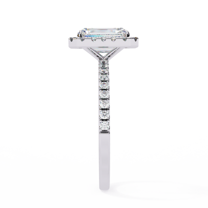 Elegance Crown Diamond Ring in White Gold